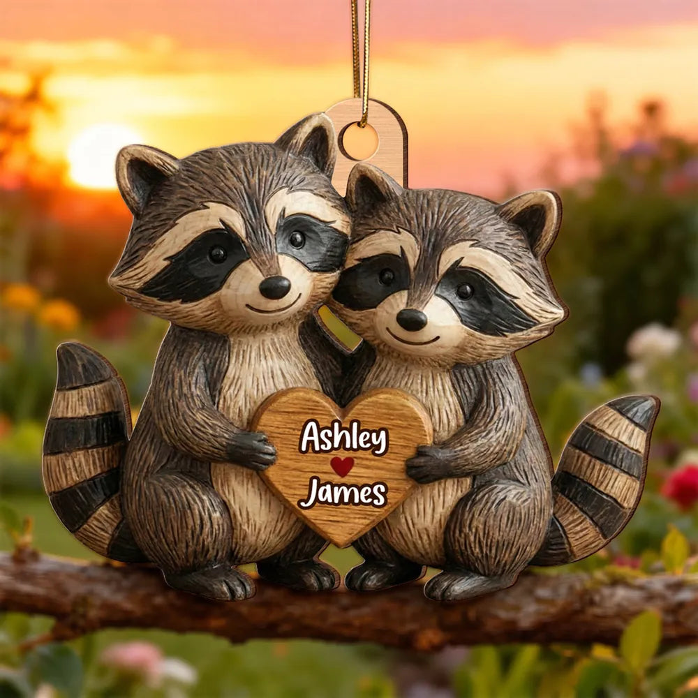 Personalized Animal Couple Ornament for Couples - Holiday Gift Ornament MagicInPrints