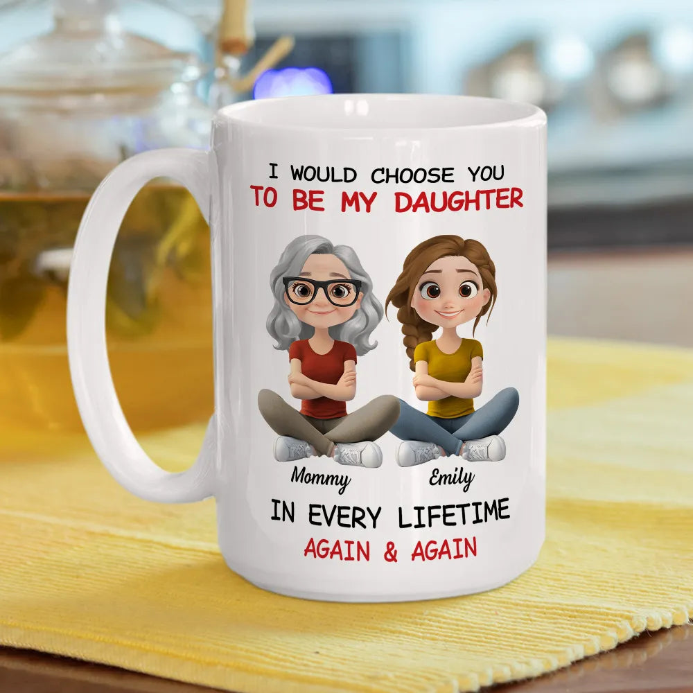 Personalized Mother Daughter Mug - Sentimental Gift for Mom - Custom Names Cup MagicInPrints