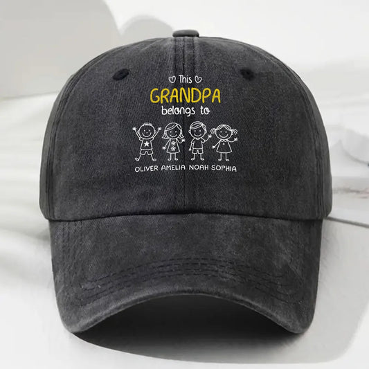 Custom Grandpa Cap for Family - Personalized Gift for Grandparents Hat MagicInPrints