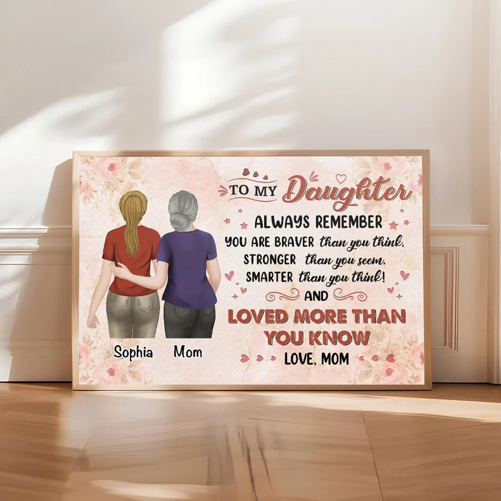 Personalized Mother Daughter Canvas Art - Sentimental Gift for Daughter Poster or Canvas MagicInPrints