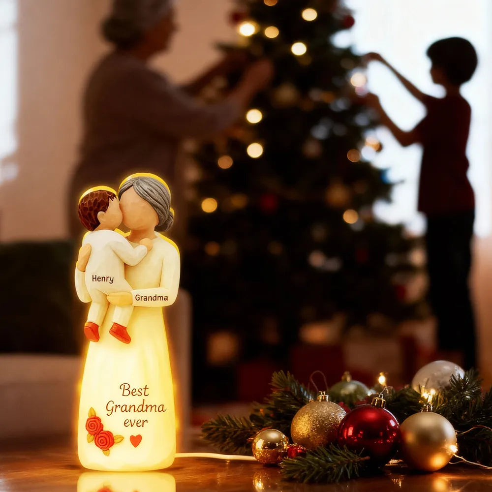 Personalized LED Night Light for Grandma - Heartfelt Gift for Christmas Plaque MagicInPrints