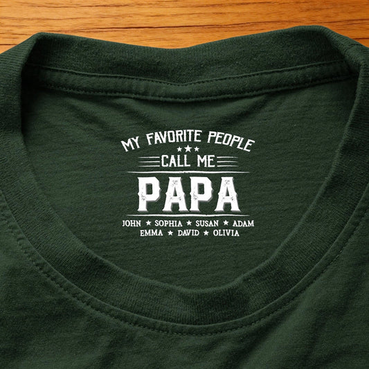 Personalized Papa T-Shirt for Grandpa - Family Names Gift Cloth MagicInPrints