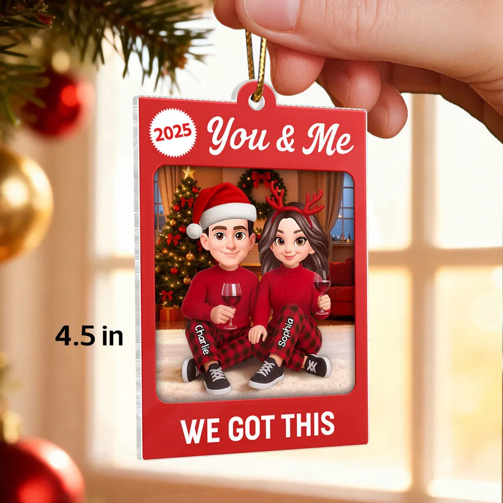 Personalized Couples Christmas Ornament 2025 - Holiday Decor Gift Ornament MagicInPrints
