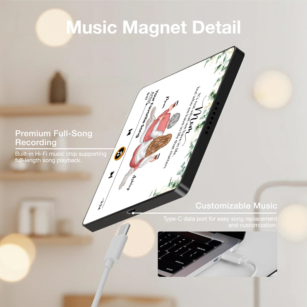 Personalized Music Plaque for Mom and Daughter - Sentimental Gift for Mother's Day Fridge Magnet MagicInPrints