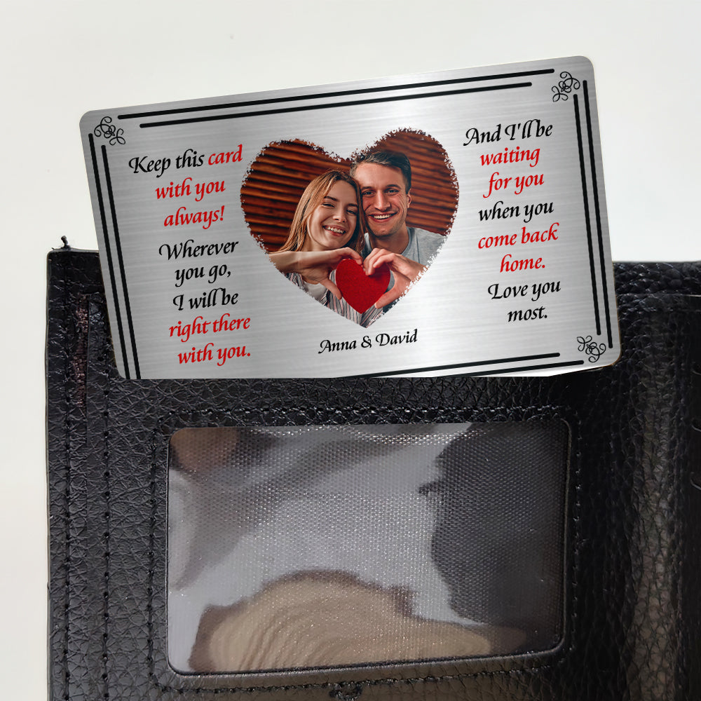 Custom Photo Wallet Card for Couples | Meaningful Personalized Valentine's Day Gifts Wallet Card PopCulturePrints