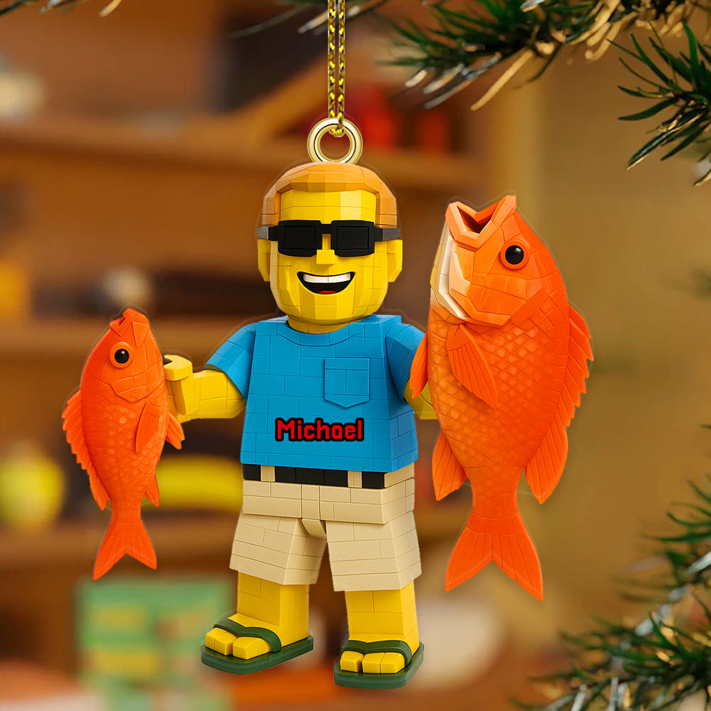 Personalized Gifts For Fishing Lovers, Fishing Custom Photo Acrylic Ornament Ornament MagicInPrints