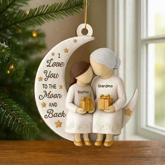 Personalized Grandma and Grandchild Ornament - Sentimental Holiday Gift Ornament MagicInPrints