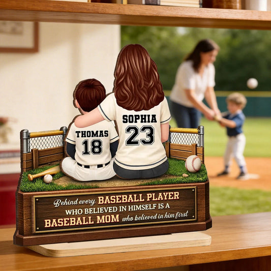 Custom Baseball Mom and Son Plaque - Personalized Gift for Mother's Day Plaque MagicInPrints