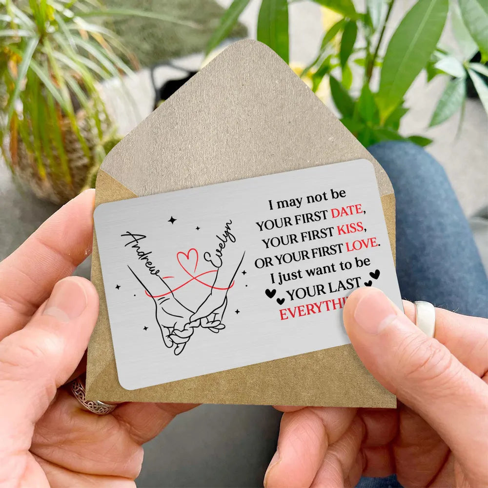 Personalized Metal Wallet Card for Couples - Sentimental Keepsake Gift Wallet Card MagicInPrints