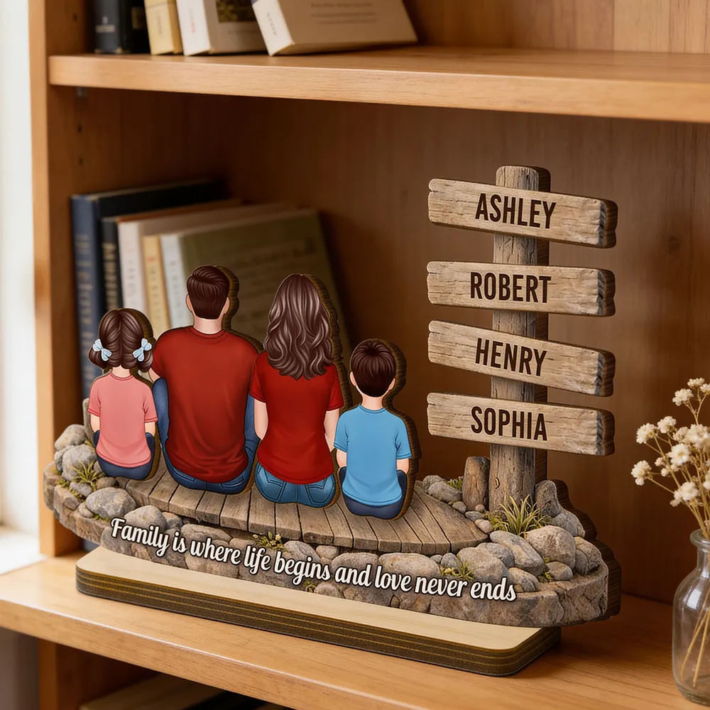 Personalized Family Wooden Sign Decor for Home - Sentimental Gift Plaque MagicInPrints