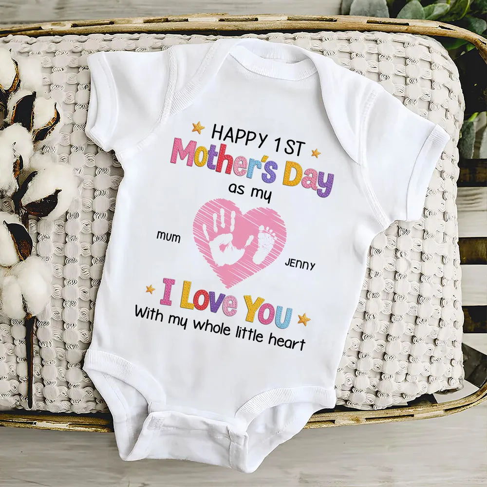 Personalized Baby Onesie for Mother's Day - First Mother's Day Gift Cloth MagicInPrints