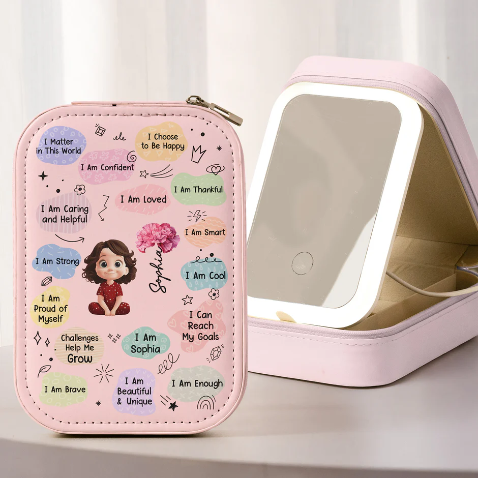 Personalized Vanity Mirror with Affirmations for Women - Inspirational Gift Beauty Tools MagicInPrints