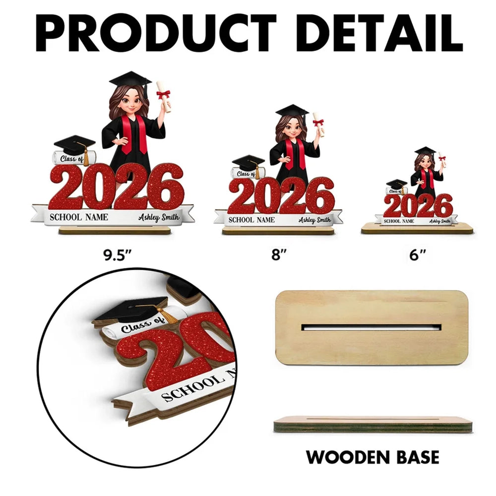 Custom Graduation Figurine Class of 2026 for Students - Personalized Keepsake Gift Plaque MagicInPrints