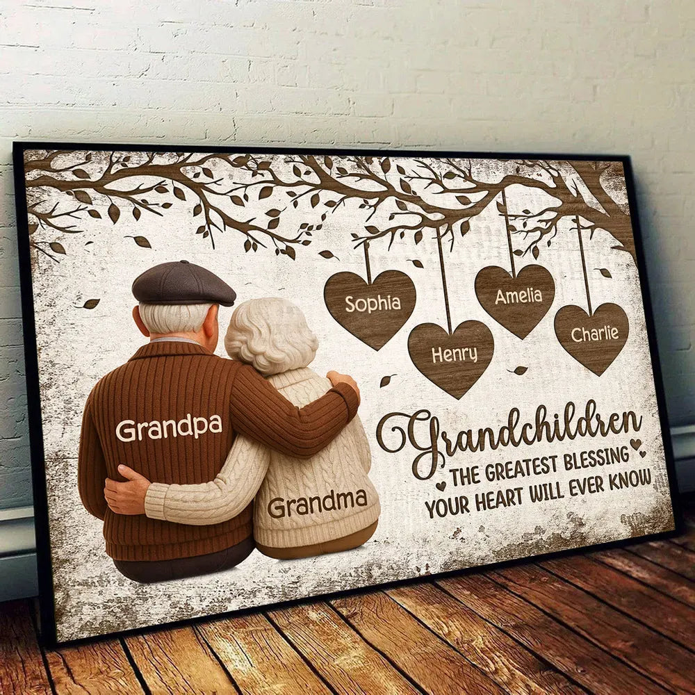 Personalized Grandparents Canvas Art for Family - Sentimental Home Decor Gift Poster or Canvas MagicInPrints