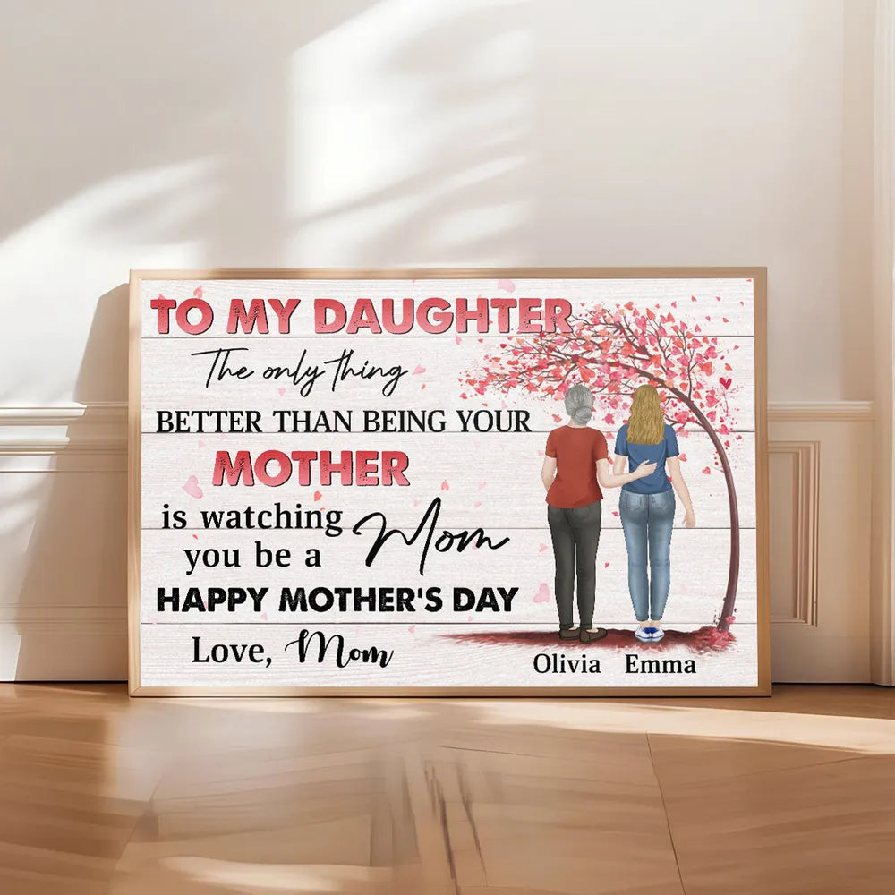 Personalized Canvas Print for Daughter - Mother's Day Gift with Heartfelt Message Poster or Canvas MagicInPrints