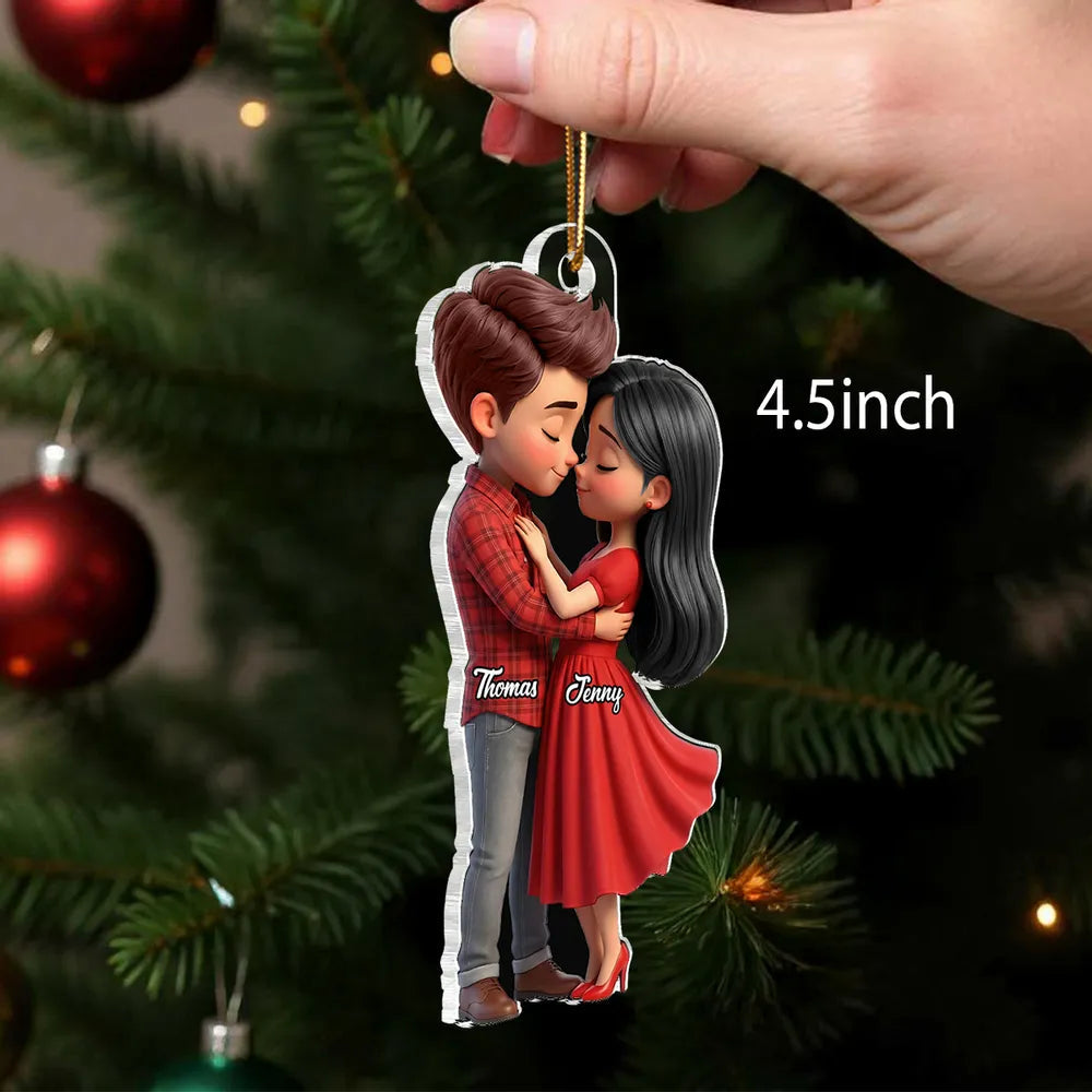Personalized Couple Car Hanging Ornament for Lovers - Romantic Gift Car Hanger MagicInPrints