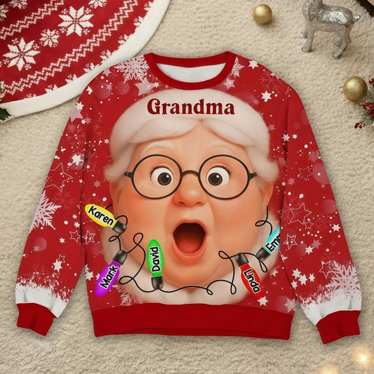 Personalized Grandma Christmas Sweater for Family - Festive Holiday Gift Cloth MagicInPrints