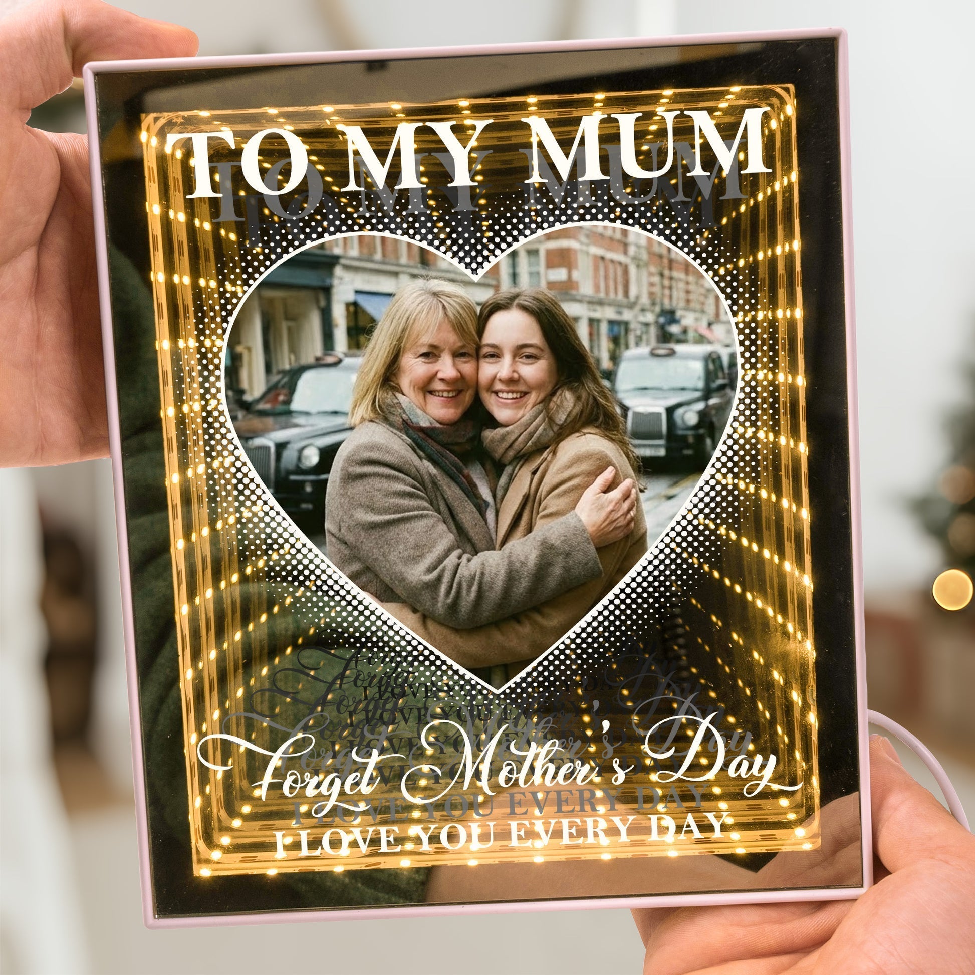 Personalized LED Heart Frame for Mom - Mother's Day Gift Plaque MagicInPrints