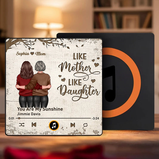 Personalized Mother Daughter Music Plaque - Sentimental Gift for Mom Fridge Magnet MagicInPrints