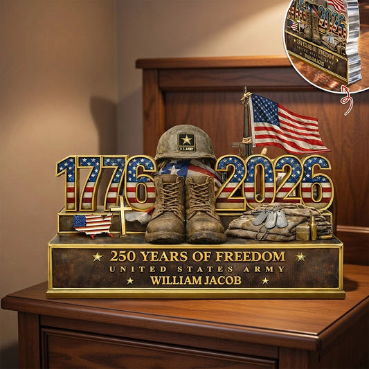 Personalized Military Tribute Plaque for Veterans - 250 Years of Freedom Plaque MagicInPrints