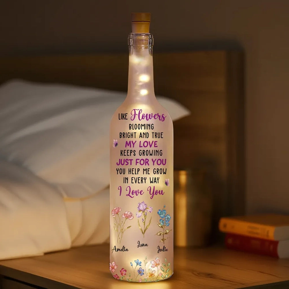 Personalized LED Wine Bottle Lamp for Loved Ones - Romantic Gift Lamp MagicInPrints