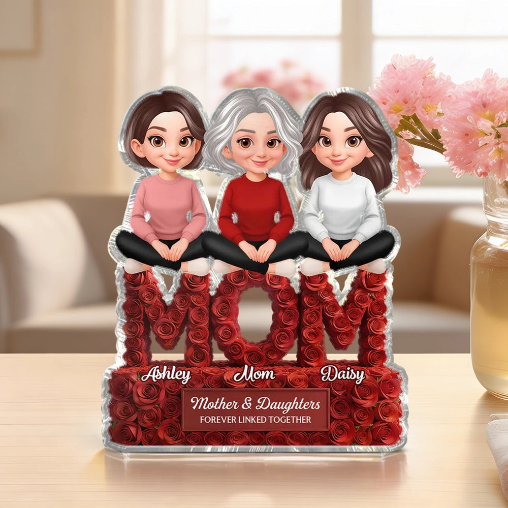 Personalized Mother & Daughters Acrylic Plaque - Sentimental Gift for Mom Plaque MagicInPrints