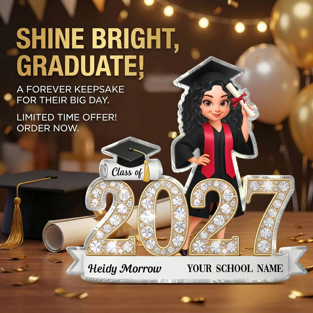Personalized Graduation Plaque Class of 2026 for Students - Custom School Name Gift Plaque MagicInPrints