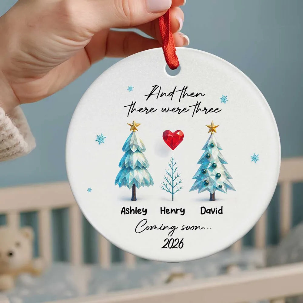 Personalized Family Christmas Ornament - New Baby Announcement 2026 Ornament MagicInPrints