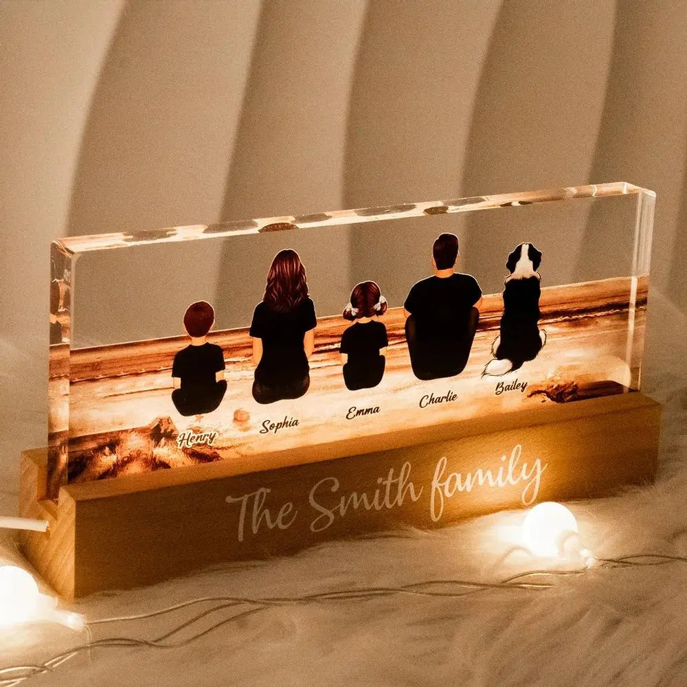 Custom Family LED Lamp Personalized with Names - Perfect Gift for Home Decor Plaque MagicInPrints