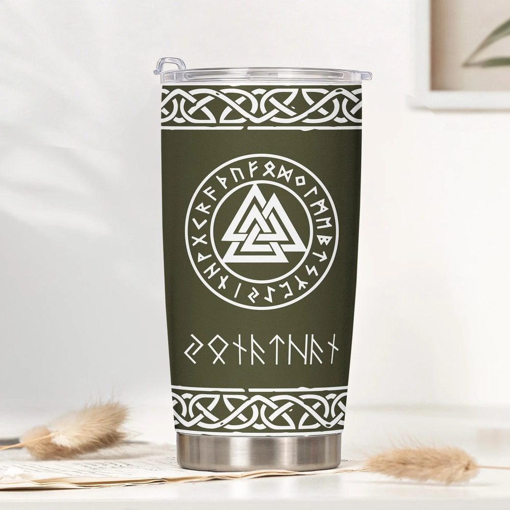 Personalized Viking Rune Tumbler Set for Norse Mythology Fans - Unique Gift Cup MagicInPrints