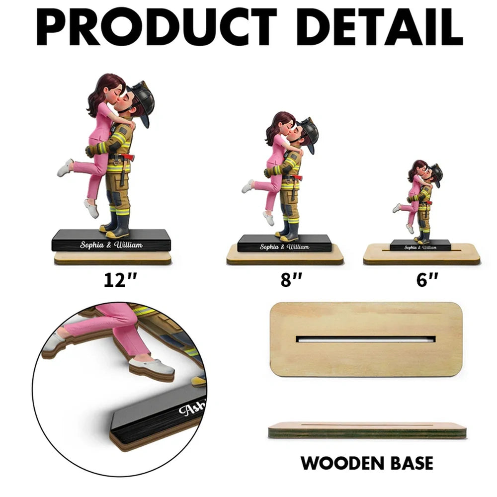 Custom Couple Figurine Personalized Romantic Gift - Anniversary or Wedding Plaque MagicInPrints