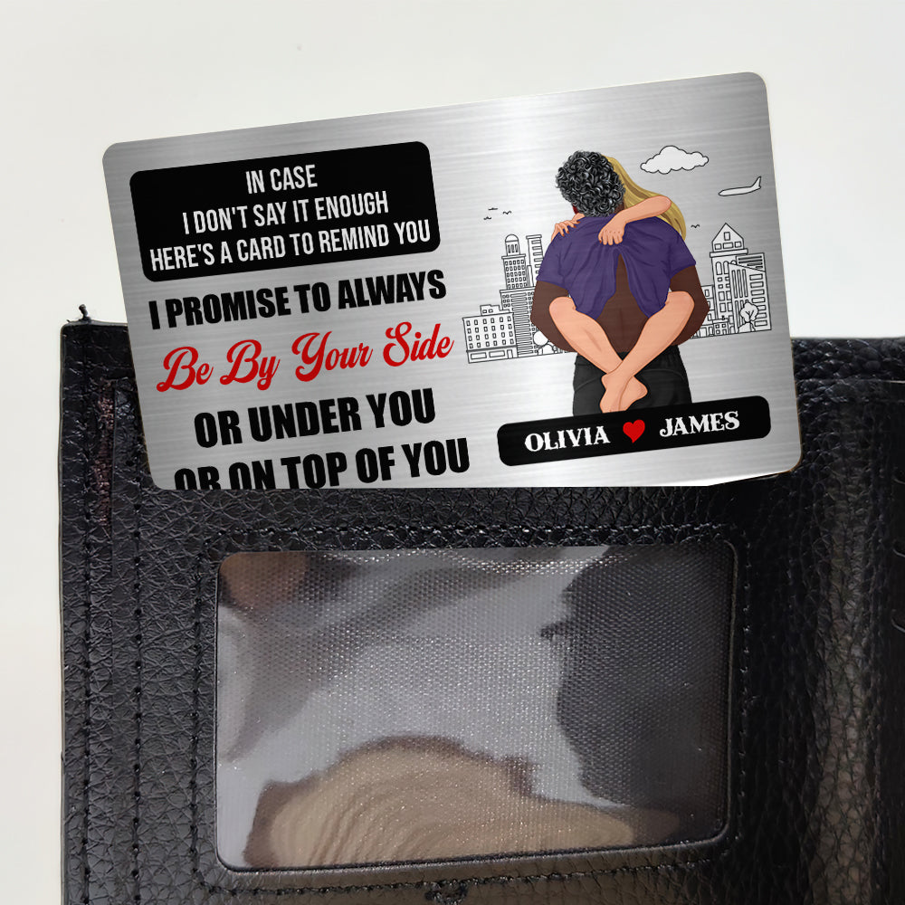 Personalized Couple Wallet Card - Be By Your Side Wallet Card PopCulturePrints