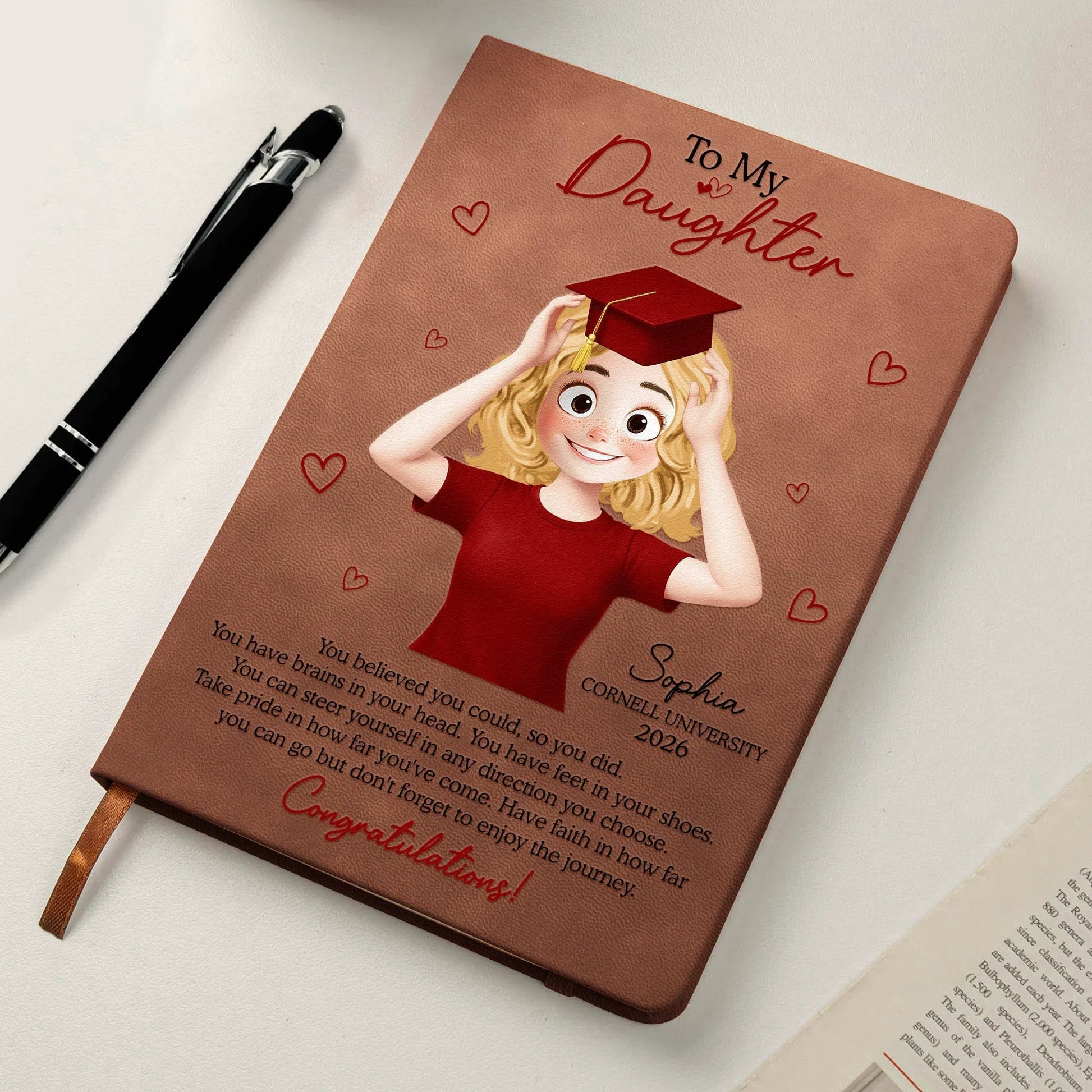 Personalized Graduation Journal for Daughter - Inspirational Gift Stationery MagicInPrints