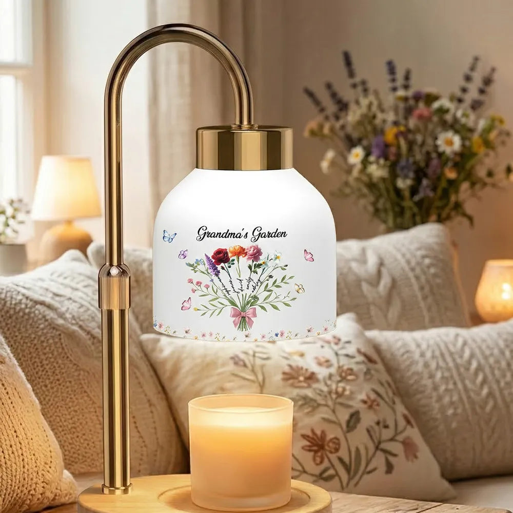 Personalized Grandma's Garden Lamp for Home Decor - Sentimental Gift Lamp MagicInPrints