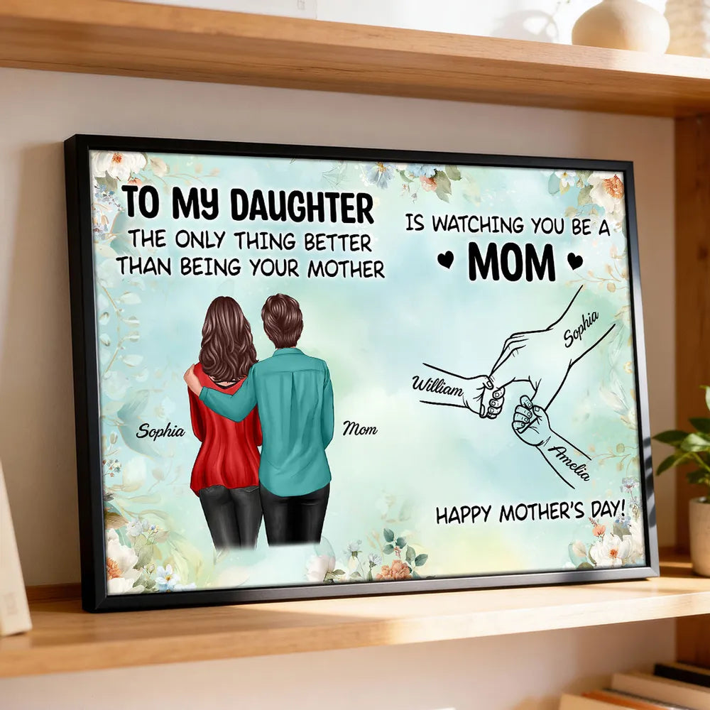 Personalized Mother's Day Canvas for Daughter - Sentimental Gift with Custom Names Poster or Canvas MagicInPrints