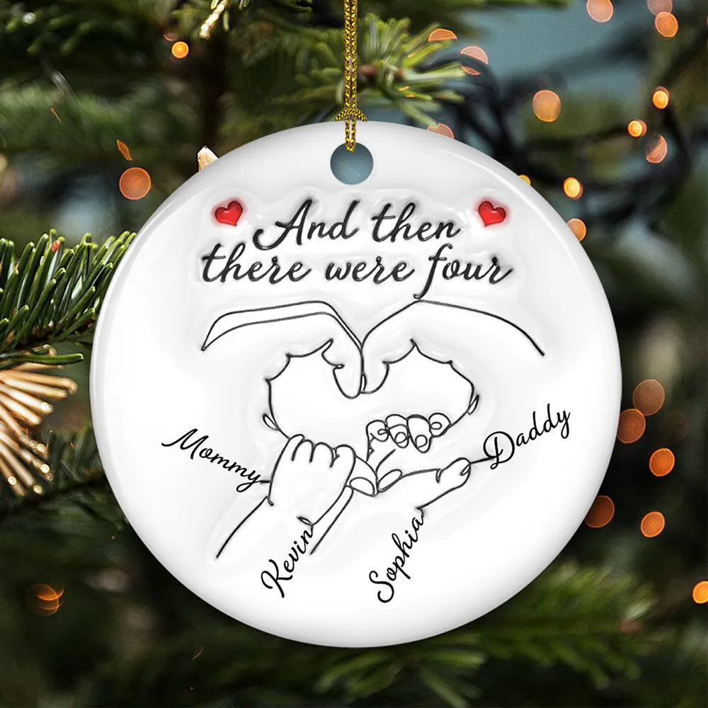 Personalized Family Ornament for New Parents - Holiday Keepsake Ornament MagicInPrints