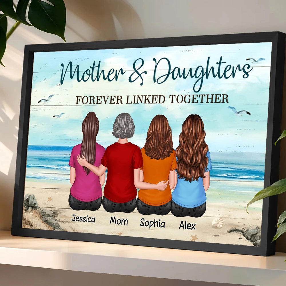 Personalized Mother & Daughters Wall Art - Sentimental Family Gift Poster or Canvas MagicInPrints