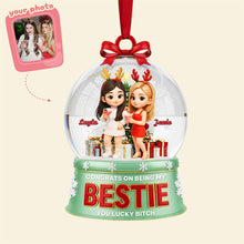 Load image into Gallery viewer, &quot;Congrats on Being My Bestie!&quot; - Personalized Custom Acrylic Ornament for Friends, Ideal Gift for Christmas Ornament MagicInPrints

