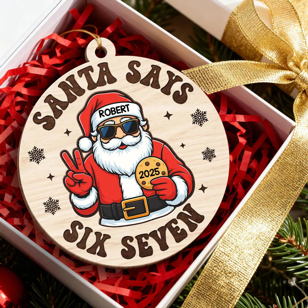 Personalized Santa Christmas Ornament for Kids - Fun Holiday Decor Ornament MagicInPrints