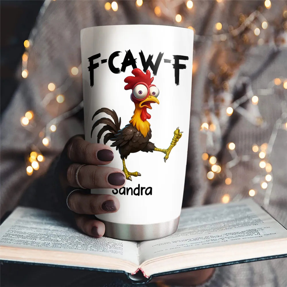 Personalized Insulated Tumbler for Adults - Funny Chicken Design Cup MagicInPrints