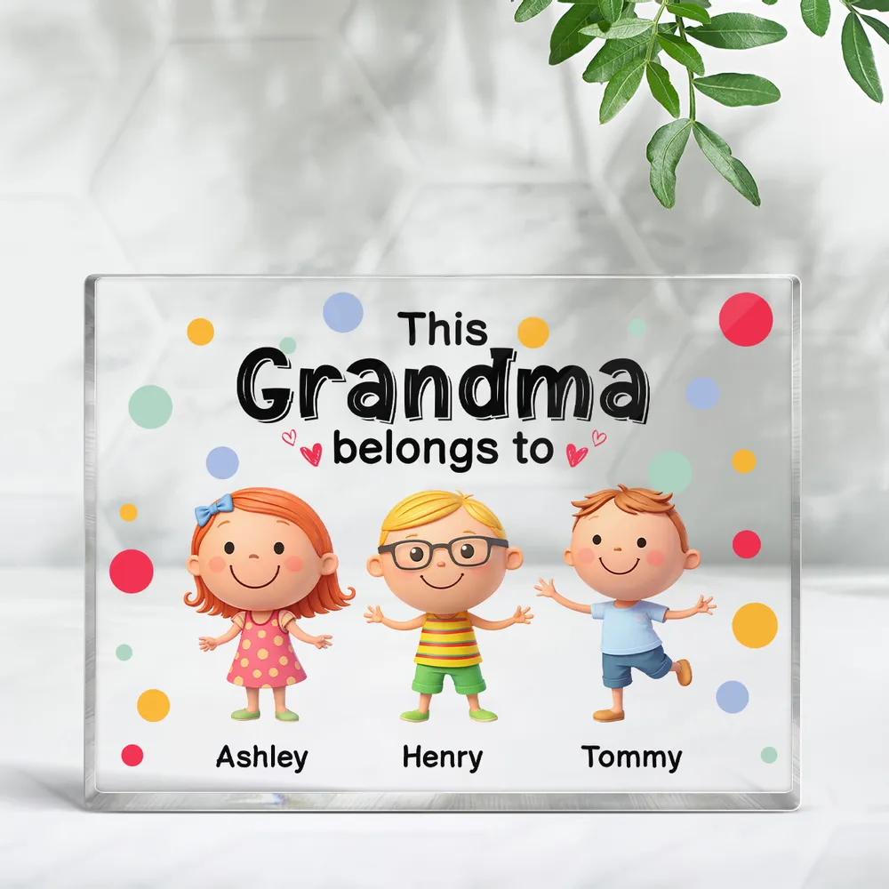 Personalized Nanny Acrylic Block Gift for Grandchildren - Sentimental Keepsake Plaque MagicInPrints