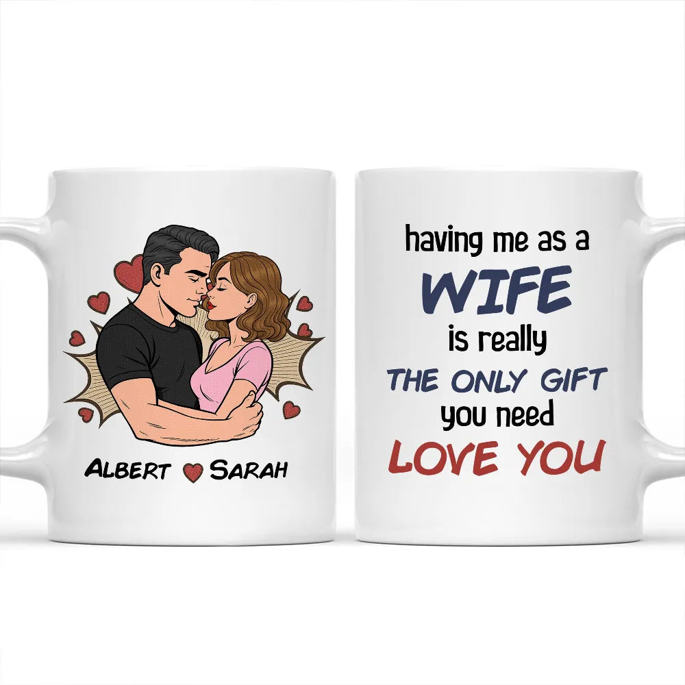 Personalized Couple Mug Set for Wife - Romantic Gift for Anniversary Cup MagicInPrints