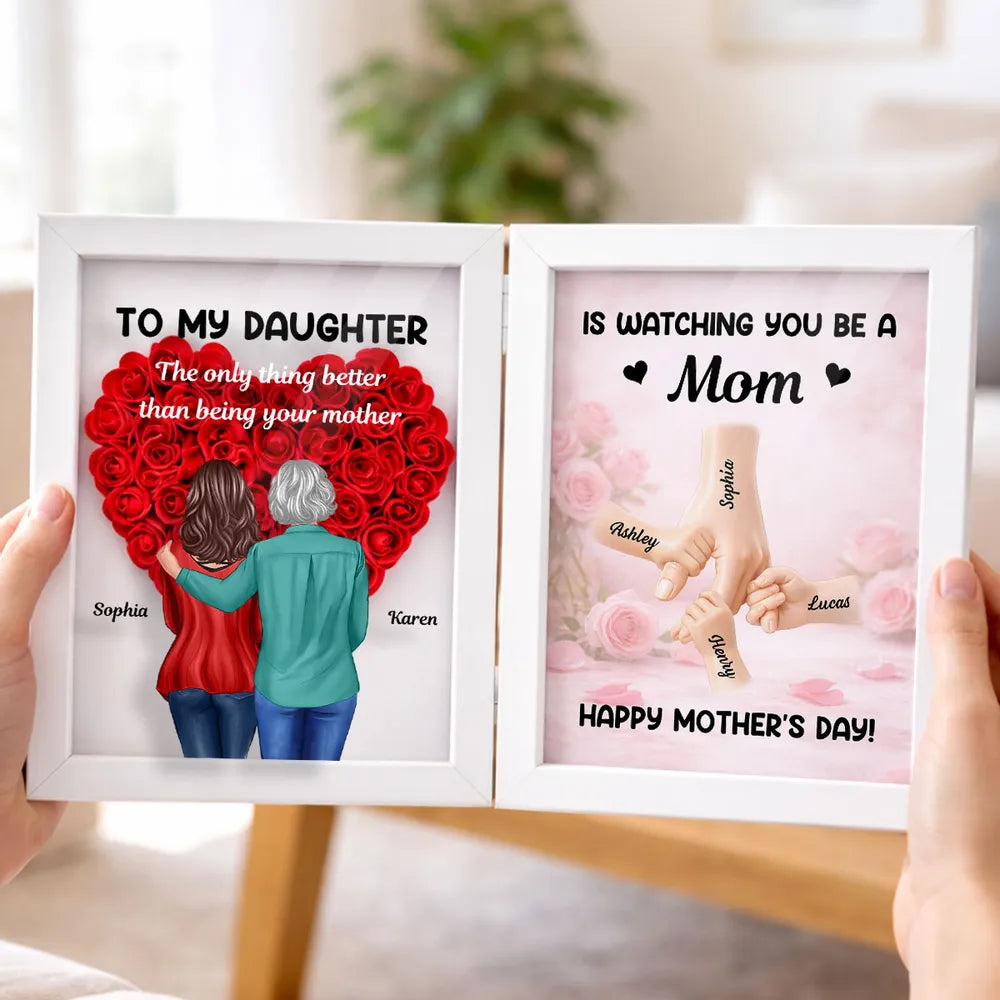 Personalized Mother's Day Frame for Daughter - Heartfelt Gift with Custom Names Plaque MagicInPrints