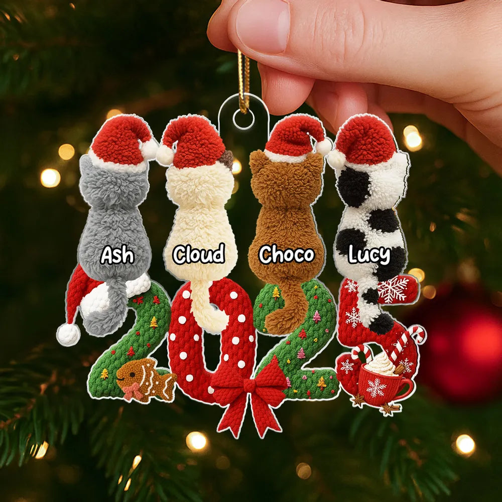 Personalized Cat Christmas Ornament 2023 for Pet Lovers - Festive Holiday Decor Ornament MagicInPrints