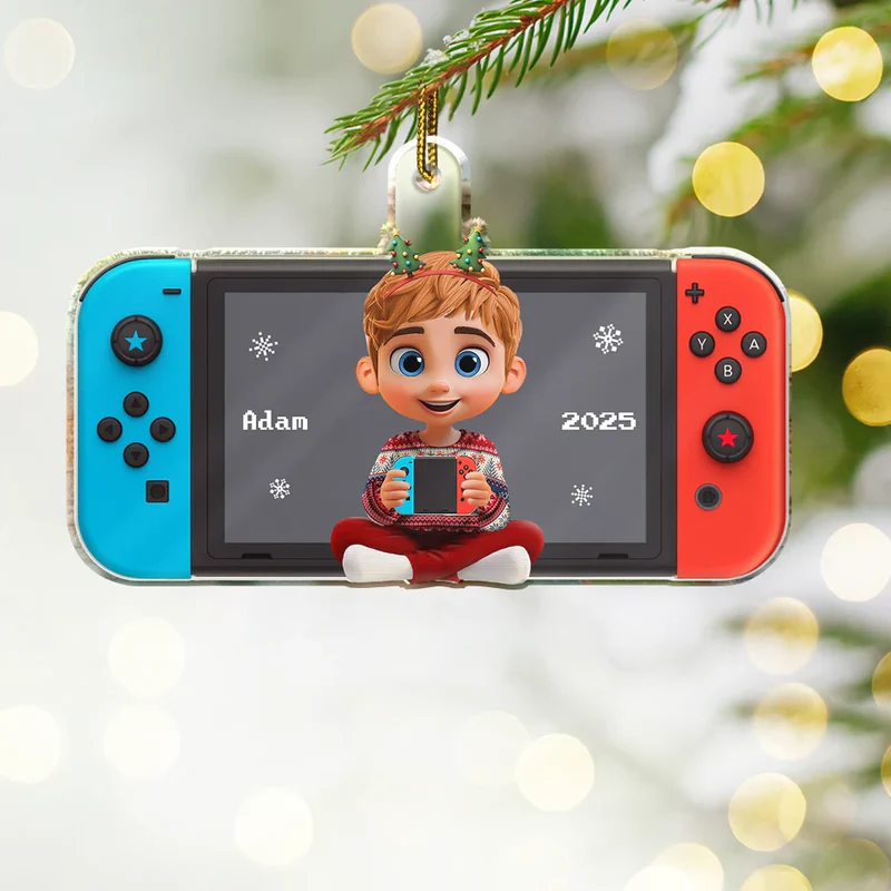 Personalized Gamer Christmas Ornaments for Kids - Holiday Tree Decor Ornament MagicInPrints
