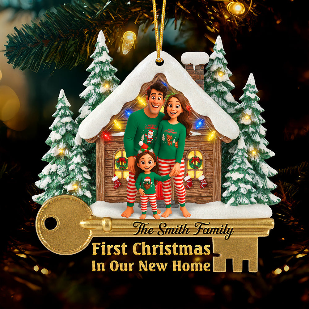 Family Housewarming Christmas Ornament - Custom Photo Gifts For Family Ornament MagicInPrints