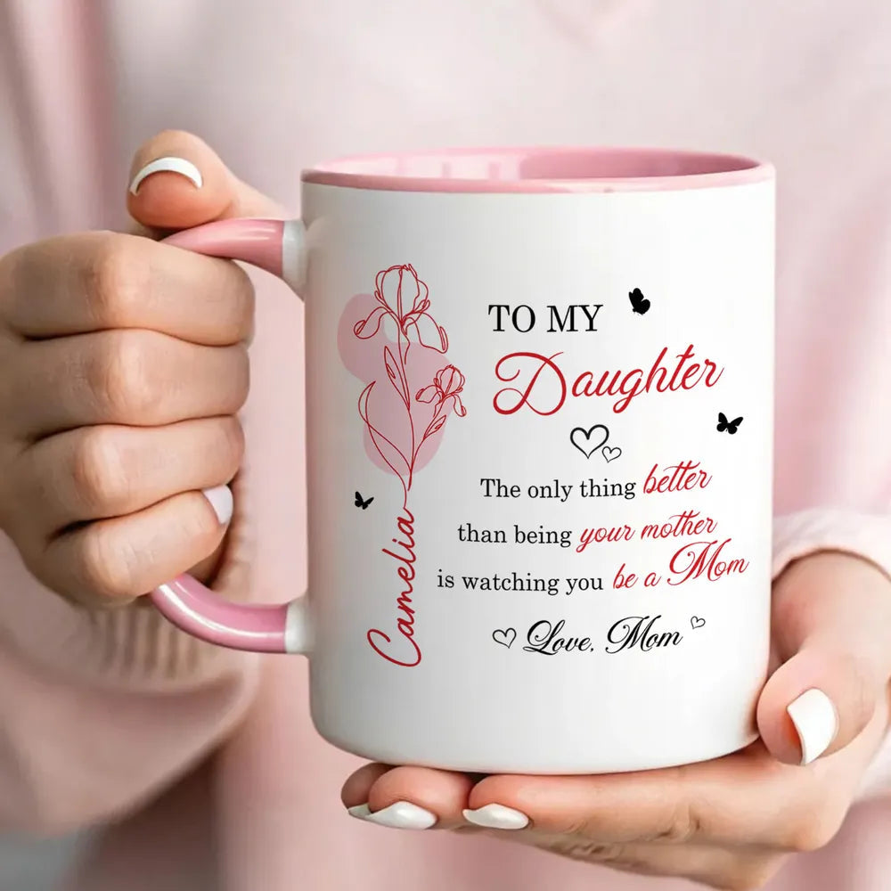 Personalized Ceramic Mug for Daughter - Heartfelt Mother's Day Gift Cup MagicInPrints