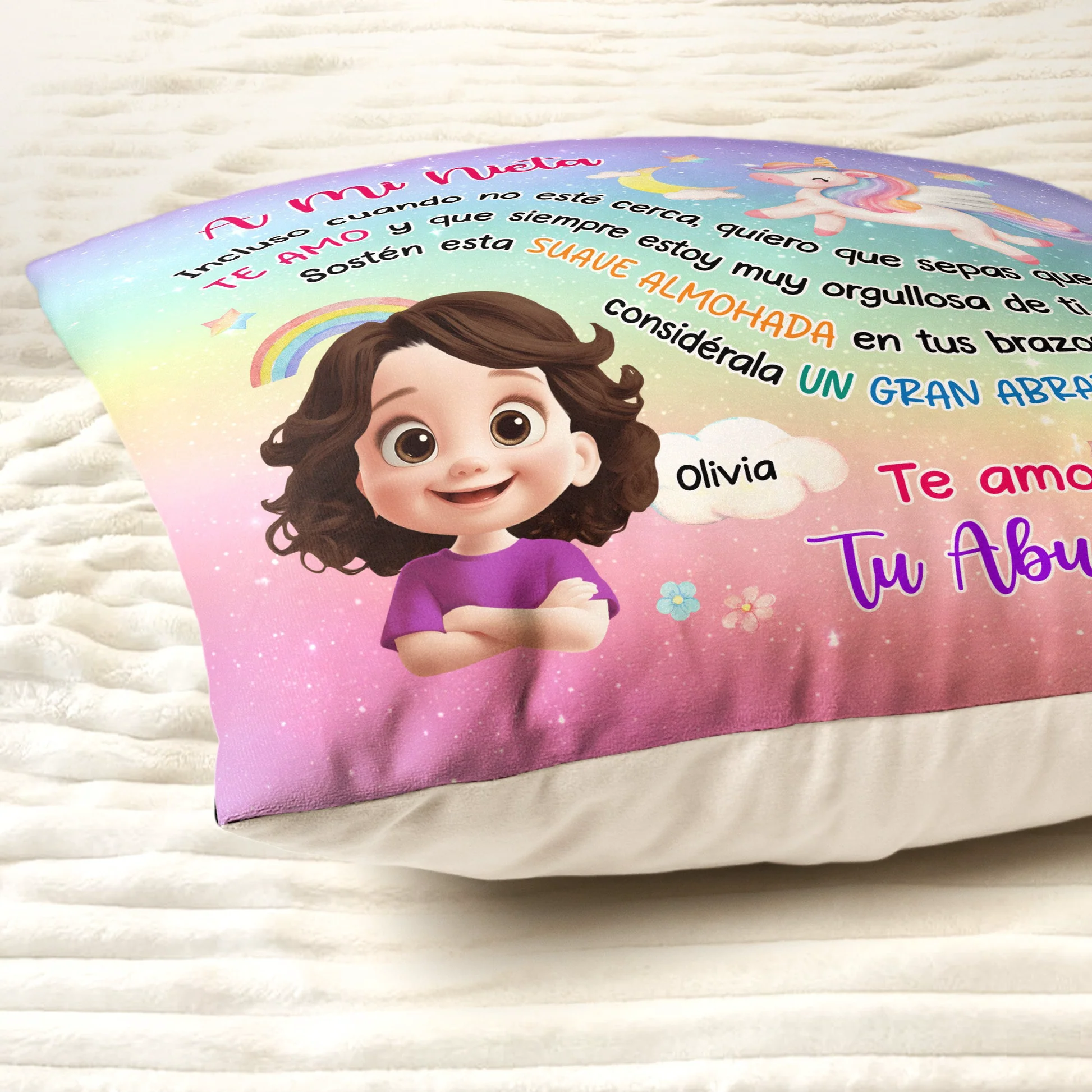 Personalized Pillow for Granddaughter with Unicorn Design - Sentimental Gift from Grandma Pillow MagicInPrints