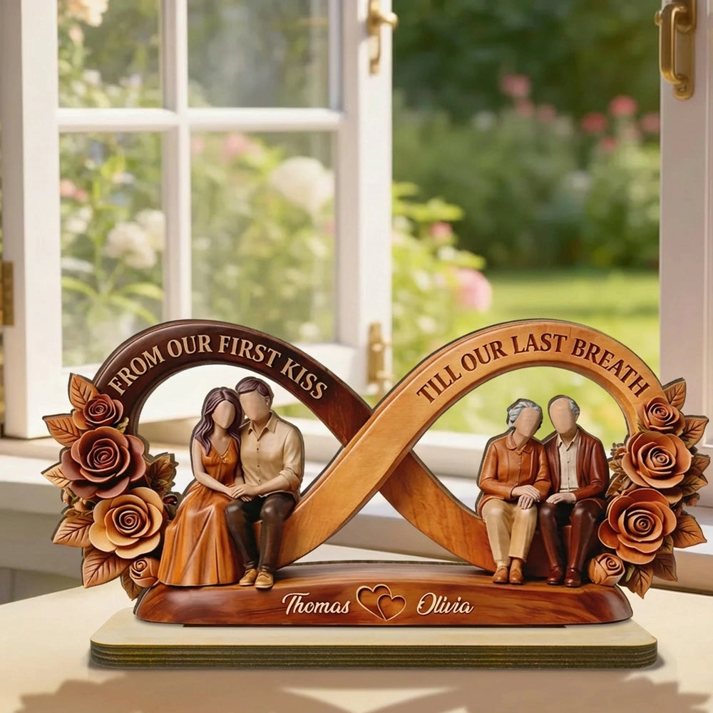 Personalized Infinity Couple Sculpture for Anniversary - Romantic Keepsake Gift Plaque MagicInPrints