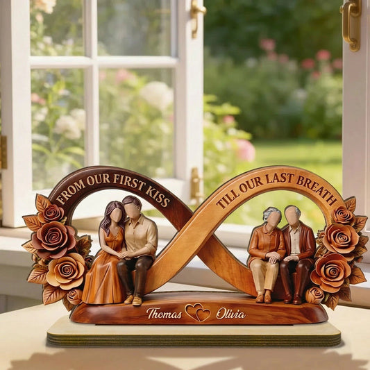Personalized Infinity Couple Sculpture for Anniversary - Romantic Keepsake Gift Plaque MagicInPrints